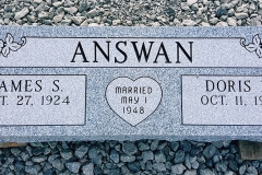 double-grey-bevel-headstone