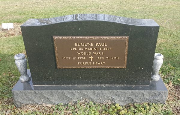 bronze marker monument in Boardman Ohio - Veterans on back