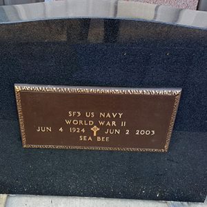 bronze marker monument in Boardman Ohio - veteran on back of monument